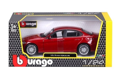 Машинка металева Bburago Alfa Romeo Giulia 1:24 червона (4893993210800)