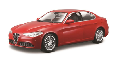 Машинка металева Bburago Alfa Romeo Giulia 1:24 червона (4893993210800)