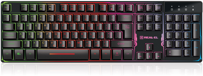 Клавіатура дротова Real-El 8700 Backlit USB