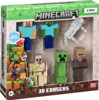 Zestaw figurek Mojang Minecraft 3D Erasers DeluxeBox A 3.5 cm (7290120510937)