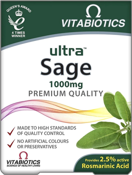 Suplement diety Vitabiotics Ultra Sage suplement diety z szałwią 30 tabletek (5021265245703)