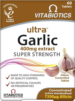 Suplement diety Vitabiotics Ultra Garlic czosnek bez zapachu suplement diety 60 tabletek (5021265245093)