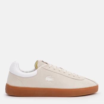Мужские кеды замшевые низкие Lacoste Baseshot 748SMA0008-40F 44 (T9.5) 27.8 см Off Wht/Gum (5059862383443)