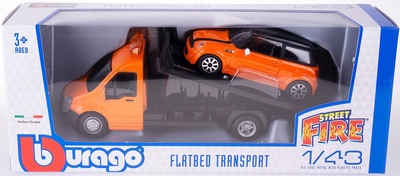 Zestaw samochodów Bburago Laweta Street Fire + Mini Cooper S 1:43 (4893993013562)