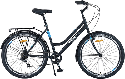 Велосипед Forte Creed 19" 26" Чорно-Блакитний (BP128227)