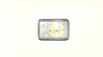 Фара (в сборе) 4T CB125, CG125 (квадратная, LED, 6 дидов, 18W) MIS MPARTS