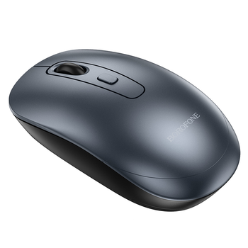 Миша бездротова безшумна BOROFONE BG13 Winner 2.4 ГГц, 4 кнопки, 1600 dpi Black Metal Gray
