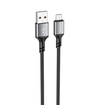 Кабель BOROFONE BX83 Micro Famous silicone charging data cable Black (6974443386387)