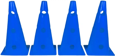 Набір конусів для спорту EasyFit EF-1679-4BL фішки для розмітки та футболу 31 см 4 шт Сині (56003303)