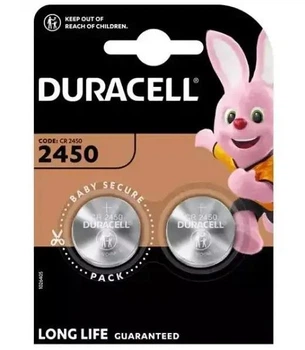 Батарейка CR2450 таблетка Lithium Cell 3V 2шт DURACELL