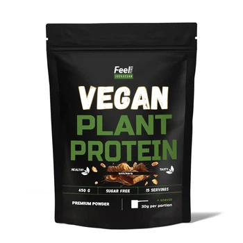 Веганский соевый протеин Feel Power - Vegan plant protein “Іsolate soy protein” (Сникерс) 450 г