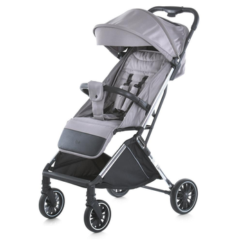 Детская прогулочная коляска EL CAMINO LINK ME 1129 Silver Striped, коляска-книжка всесезонная серая