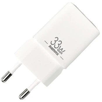 Швидка GaN зарядка 33W Remax RP-U26 PD+QC 3xType-c, 1xUSB Білий