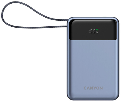 УМБ Canyon OnPower 600 built-in cable 20000 mAh PD65W Dark Grey (CNS-CPB600DG)