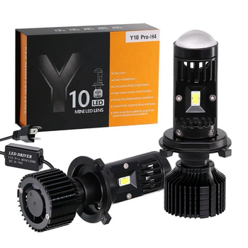 LED лампы автомобильные Y10Pro H4 60W 6000K с линзой