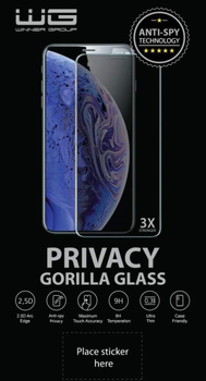 Захисне скло Winner Group Privacy 4D Full Glue do Apple iPhone 15 Pro Black (8591194119712)