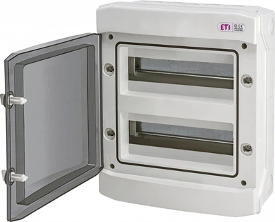 Щит ETI наружный ECH 24PT IP65 на 24 модулей 1101063 пылевлагозащищенный распределительный бокс навесной электрический шкаф для автоматов накладной уличный