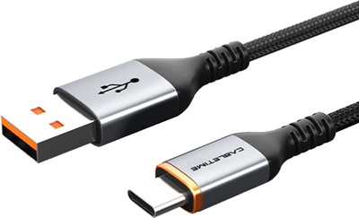 Кабель CABLETIME USB Type A - USB Type C 5А швидка зарядка 2 м Black (CA50L)