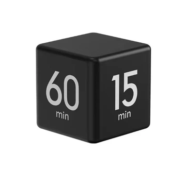 Електронний кухонний таймер CUBE TIMER кубик чорний