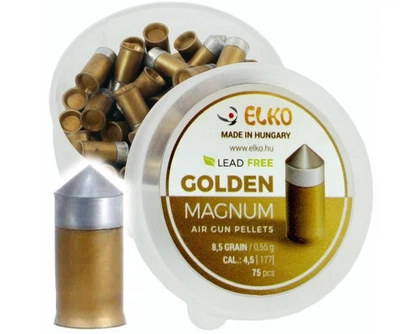 Кульки.Пульки для пневматики сталево-тефлонові Elko Golden Magnum 4,5мм, 0,55 г.75 шт
