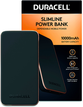 УМБ Duracell | CHARGE PLUS | 10000 mAh | 15W | Black (DRPB3009A)