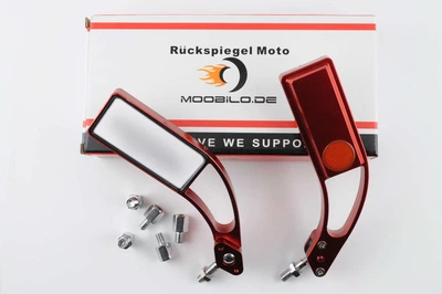Зеркала прямоугольные mod:218, 8/10mm (красные) RED MPARTS