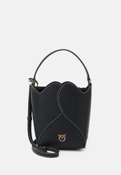 Сумка жіноча Pinko Heart Bucket Handbag ,Nero Antique gold