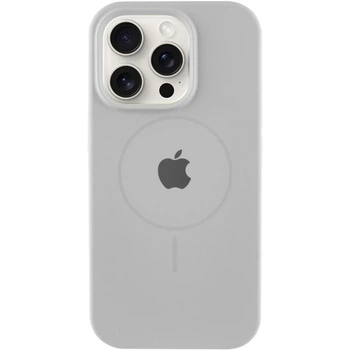 Чохол силіконовий Premium Silicone Case Full Protective (AA) with MagSafe для Apple iPhone 16 Pro (6.3") Light Grey