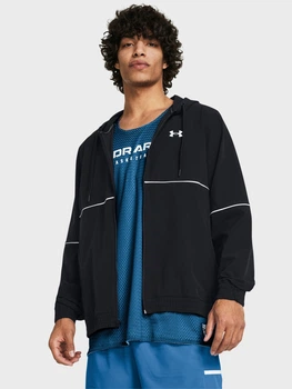 Спортивна кофта чоловіча Under Armour Ua Zone Woven Jacket 1383400-001 M Чорна (196885720871)