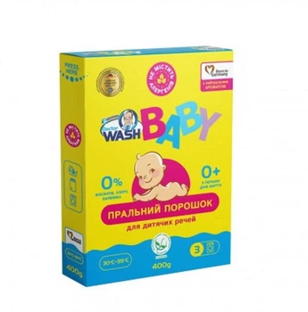 Пральний порошок Doctor Wash Baby з нейтральним ароматом 400 г (4262396141293)