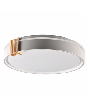 Люстра із пультом світлодіодна, стельовий світильник Goldlux 328847 Arletta 40 Led 1x48W 3000K-6000K 5200Lm IP44 Сірий (095406)