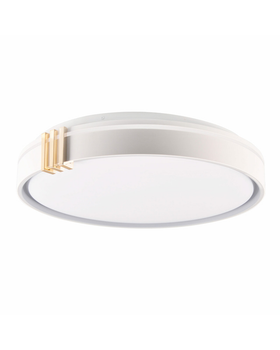 Люстра із пультом світлодіодна, стельовий світильник Goldlux 328854 Arletta 50 Led 1x48W 3000K-6000K 8000Lm IP44 Сірий (095407)