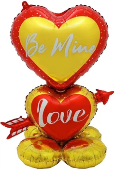 Стояча фольгована фігура серце "Be Mine Love", 70х51 см.