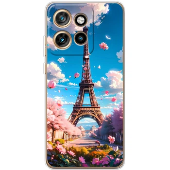 Силиконовый Чехол с Картинкой для Motorola Edge 50 Neo Принт (Париж, Эйфелева Башня) (64704-ysm035)