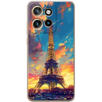 Силиконовый Чехол с Картинкой для Motorola Edge 50 Neo Принт (Париж, Эйфелева Башня) (64704-ysm038)