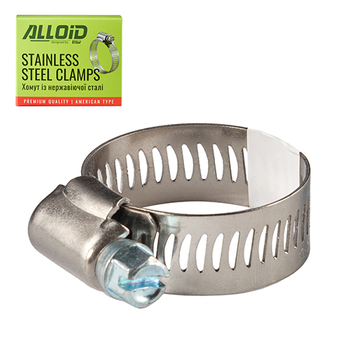 Хомут із нержавіючої сталі Alloid 18-32 W2 12
