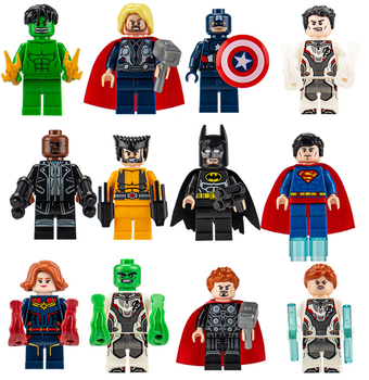 Набір фігурок конструктор iBlock Марвел Marvel Captain America Месники Халк Супер мен Hero Set 12 штук (AN)315315