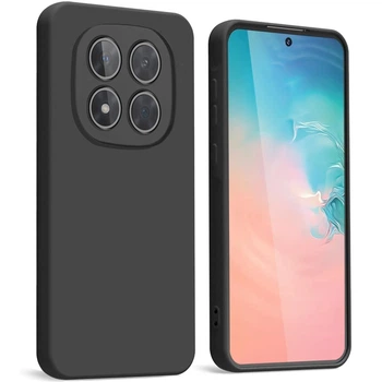 Чехол Fiji Full Soft Premium для Xiaomi Redmi Note 14 Pro 5G противоударный бампер с микрофиброй Black