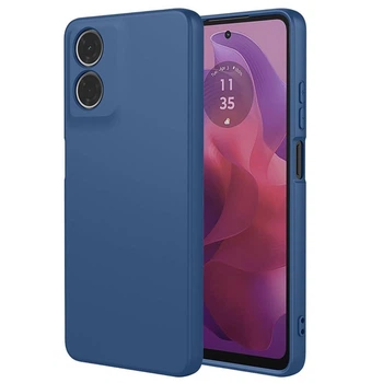 Чехол Fiji Full Soft Premium для Motorola G04 (XT2421-2) противоударный бампер с микрофиброй Dark Blue