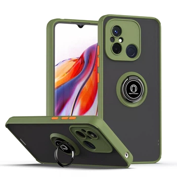 Чохол Fiji Colorframe для Xiaomi Redmi 12C матовий бампер з кільцем підставкою Khaki