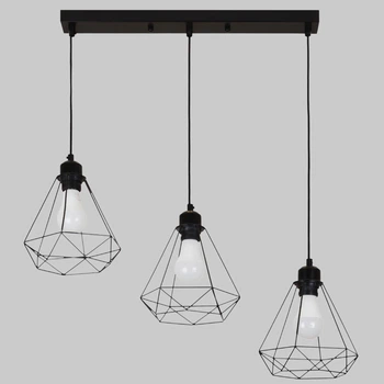 Чёрная люстра в стиле лофт "Modern Loft Light" (52-2019F-3 BK+BK (500))
