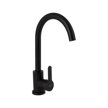 Змішувач для кухні чорний матовий Brinex Pure 015F Black Matt BRIPUR015FBLM