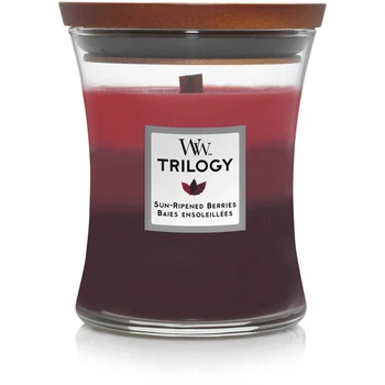 Ароматическая свеча с трехслойным ароматом Woodwick Trilogy Sun Ripened Berries (275 г)