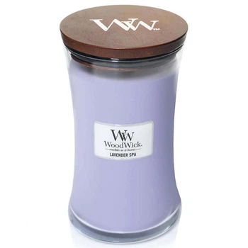 Ароматическая свеча с ароматом лаванды и эвкалипта Woodwick Lavender Spa (609 г)