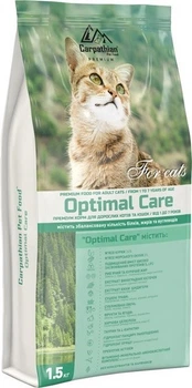 Сухой корм Carpathian Pet Food Optimal Care корм для котов с курицей и морским окунем 1.5 кг