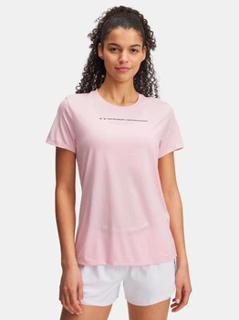 Спортивна футболка для фітнесу жіноча Under Armour Ua Tech Pth Graphic Ssc 1389726-647 M Рожева (197779650106)