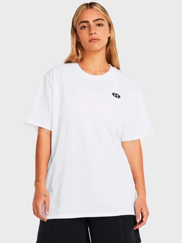 Футболка женская Under Armour Ua Hw Embroid Patch Bfos Ss 1383045-100 XS Белая (196885397523)