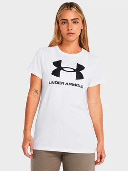 Футболка женская Under Armour UA Rival Logo 1356305-111 XL Белая (196885457203)