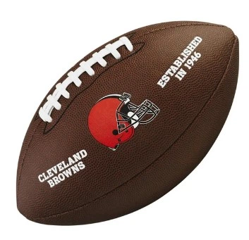 Американський футбольний м'яч Wilson NFL, Cleveland Browns, композитна шкіра, стандартний розмір, коричневий