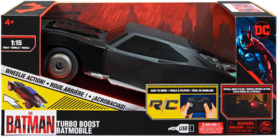 Auto zdalnie sterowane Spin Master DC Comics The Batman Turbo Boost Batmobile 1:15 (778988369616)